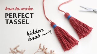 How To Tie Tassels with a Hidden Knot rope whipping DIY Tassel [upl. by Anaujat]