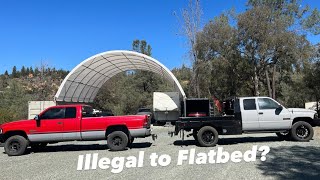 A flat bed makes your truck illegal ProsampCons of a flatbed truck [upl. by Goat230]