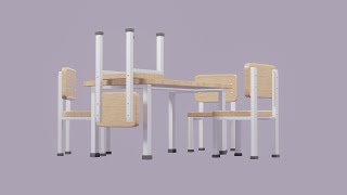 Low Poly 3D Blender Desktable EscritorioMesa [upl. by Atinahs]