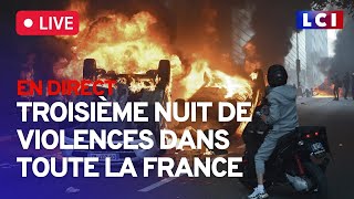 Troisième nuit de violences partout en France  EN DIRECT [upl. by Joletta]