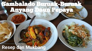 Sambalado BuruakBuruak Ikan Asin dan Anyang Daun pepaya Khas Minang I Resep Masak dan Mukbang [upl. by Crosley]