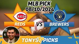 Cincinnati Reds vs Milwaukee Brewers Pick 81024 MLB Predictions [upl. by Izaak]