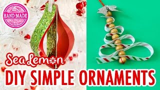 Simple DIY Christmas Ornaments with Sea Lemon [upl. by Tiossem723]