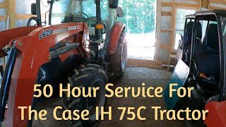 First 50 hour service Part 1 2020 Case IH 75C Tractor Maintenance [upl. by Akenn]