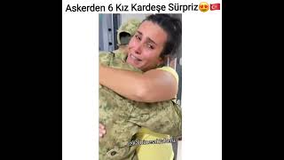 Askerden 6 Kız Kardeşe Sürpriz😍🇹🇷kalbinesaklabenishort shortvideoaskvideo videosyoutubeshorts [upl. by Dennison]