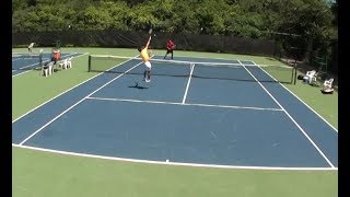 Andrei playing an exceptional tennis match vs a seed at an ITA tournament  Kalamazoo  July 2018 [upl. by Aljan]