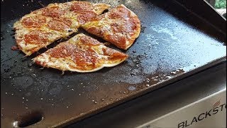 TORTILLA PIZZA ON THE BLACKSTONE GRIDDLE [upl. by Annabela406]