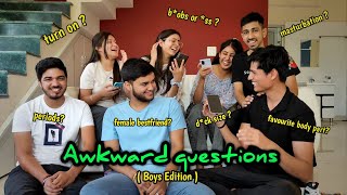 Asking guys Awkward questions girls are too afraid to ask  Munna Shubham Thakur [upl. by Ayotac]