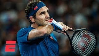 Roger Federer dominates Denis Istomin in 1st round  2019 Australian Open Highlights [upl. by Philender324]