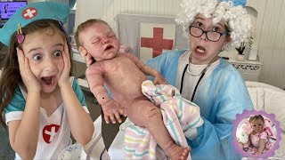 Reborn Hospital Roleplay Crazy Old Doctor Delivers Newborn Baby [upl. by Issy]