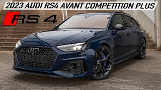 THE BEST YET 2023 AUDI RS4 AVANT COMPETITION PLUS  Ascari Blue amp Carbon pack  Gorgeous spec [upl. by Kevyn392]