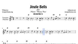 Jingle Bells Jazz Easy Sheet Music for Trumpet G Major [upl. by Constance]