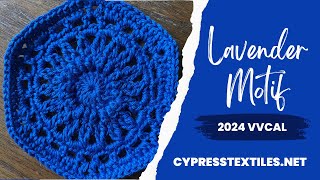 2024 VVCAL Lavender Crochet Hexagon Free Motif Pattern [upl. by Yelkrab365]