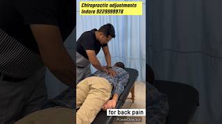 Chiropractic adjustment chiropractic treatment for back pain chiropractorinindore chiropractic [upl. by Eizus]