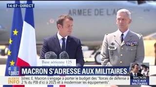 quotIl a été un grand soldat aimé et admiréquot Macron rend hommage au général Pierre de Villiers [upl. by Litsyrk]