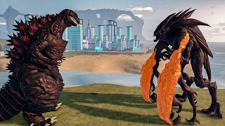 Muto Prime vs Shin Godzilla Cinematic Battle  Kaiju Universe [upl. by Enilrac881]