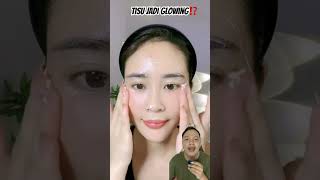 TISU JADI GLOWING⁉️ skincare beauty makeup skincareroutine facial music dance [upl. by Crichton]