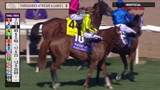 Chasing Liberty wins the Thouroughbreed Aftercare Alliane Stakes race 4 at Del Mar 11124 [upl. by Eirased]