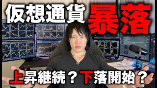 仮想通貨暴落！上昇はもう終わりか？継続か？ビットコイン、アルトコインの今後の値動きを解説 [upl. by Melantha]