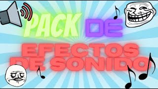 PACK de EFECTOS DE SONIDOS para tus VIDEOS [upl. by Elesig245]