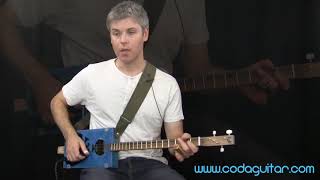 Cigar Box Guitar  3 String Beginner Blues part 1 [upl. by Micah]