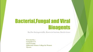 Bacterial Fungal and Viral Bioagents part1 [upl. by Ayikaz]