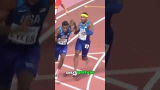 USA Wins Gold in Mens 4x100 World Championships New American Record top topplays olympics2024 [upl. by Nirrad]