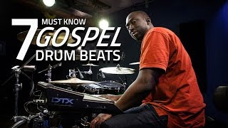 7 Must Know Gospel Drum Beats  Drum Lesson [upl. by Anitaf313]