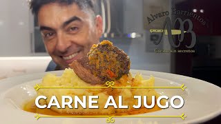 CARNE AL JUGO CON PURÉ SE PARTE CON CUCHARA QUEDA JUGOSA Y DELICIOSA [upl. by Aro]