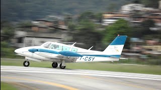 Piper Twin Comanche B Decolagem em Angra dos Reis RJ [upl. by Attenaj]