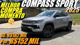 JEEP COMPASS SPORT 2025 BAIXOU O PREÇO Efeito TIGGO 7 COROLLA CROSS e NOVO CRETA 2025 [upl. by Sapowith]