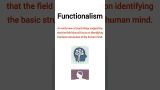 Functionalism  psychology functionalism shorts learn [upl. by Bissell352]