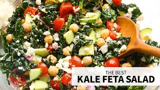 Kale Feta Salad Recipe [upl. by Yup]