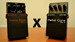 Boss Metal Zone MT2 X Boss Metal Core ML2 [upl. by Shermie569]