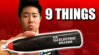 9 Things You Can Draw With an ELECTRIC ERASER Bring Your Drawings to the Next Level [upl. by Sunda]