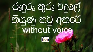 Ruduru Thuru Wadule Karaoke without voice රුදුරු තුරු වදුලේ [upl. by Dlaner795]