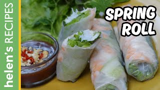 How to make Vietnamese Fresh Spring Roll GOI CUON  Helens Recipes [upl. by Onirefez]