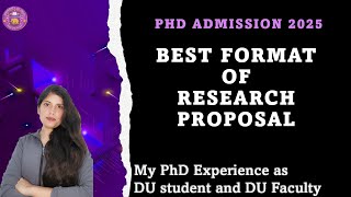 Best Format for PhD Research Proposal PhD Synopsis  PhD Admission 202425 [upl. by Redep203]