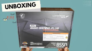 Msi MPG B550 Gaming Plus  Unboxing ASMR no talk [upl. by Akeihsal]