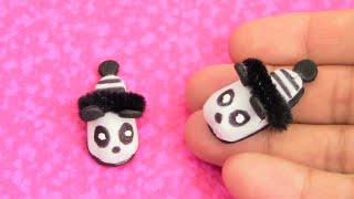 Como hacer PANTUFLAS de 🐼 PANDA Barbie Panda Style 1 Manualidolls para muñecas Barbie [upl. by Ahsineg868]