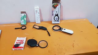 MEGA Unboxing and Review of Handheld Magnifier Illuminated Reading Magnifying Glass Lens Jewelry [upl. by Stilwell987]