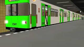 UBahn BerlinMy first train repaint and sound changeThe BVB F90 in a new Green Livery [upl. by Joe962]