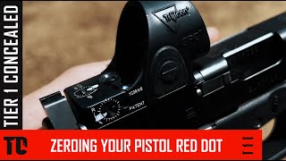 How to Zero a Pistol Mounted Red Dot Sight [upl. by Erdnoed]