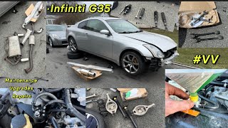 Infiniti G35 VQ35DE Coilovers Oil Catch Can Single Exit Straight Pipe Camber Arms ETC… [upl. by Hillell]