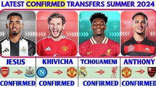 🚨THE LATEST CONFIRMED TRANSFER NEWS AND RUMOURS TRANSFERS 2024 KHVICHA TCHOUAMENI [upl. by Sherj]