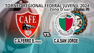 241001 TRFJ Sub17 F14 Zona D  CAFerrocarril del Estado vs CASan Jorge [upl. by Ahsiele]