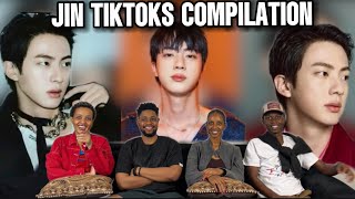 Our Reaction To JIN TIKTOKS COMPILATION kpopR3actions [upl. by Neerom209]