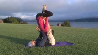 BeginningIntermediate Acro Yoga Sequence with Carla amp Paul [upl. by Beckett877]