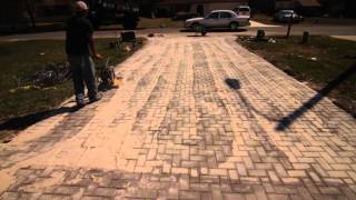 How to Compact Sand in the cracks of new Brick Pavers [upl. by Greenstein]