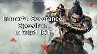 Qttsix｜Sekiro Speedrun  Immortal Severance Ending in 5351 IGT WR in 20190402 [upl. by Tadeas]